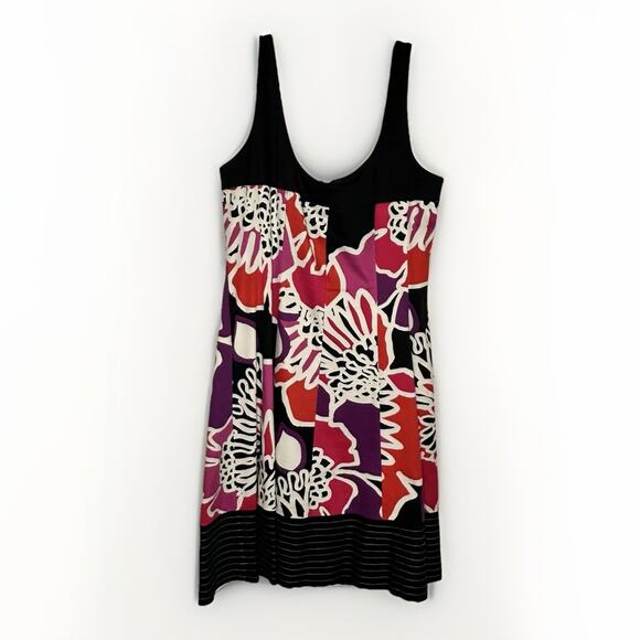 Nine West Women’s Floral Sleeveless Dress Size 12 Zip Front with Pockets - Picture 3 of 7